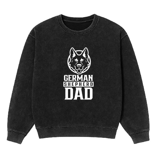 German Shepherd Dad Boy Guy German Sheperd Dog Mineral Wash Sweatshirts