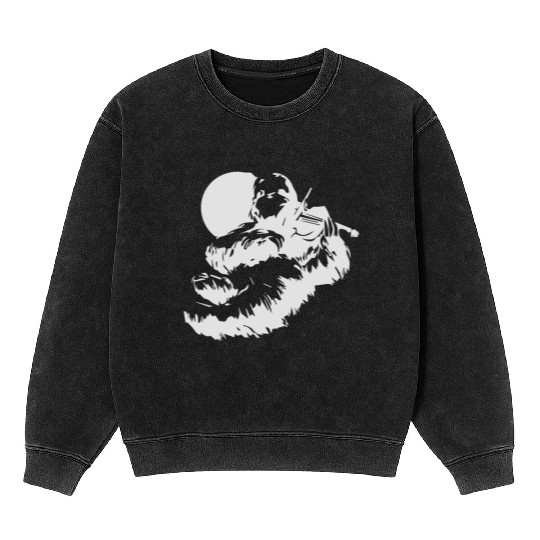 A Calm Song Cute Musician Sloth Gift Mineral Wash Sweatshirts