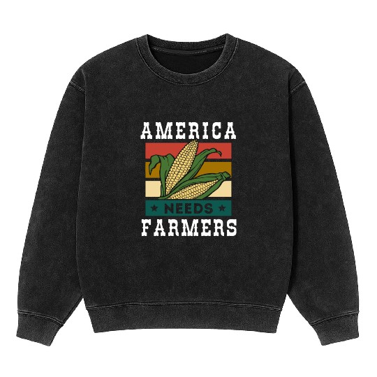 America Needs Farmers Mineral Wash Sweatshirts