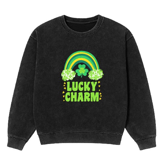 Lucky Charm Lucky Rainbow Mineral Wash Sweatshirts