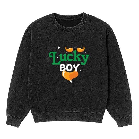 lucky boy Mineral Wash Sweatshirts