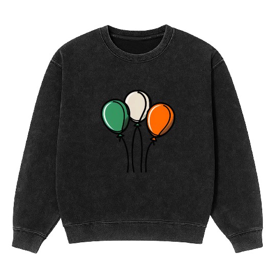 Patrick s day balloons Mineral Wash Sweatshirts