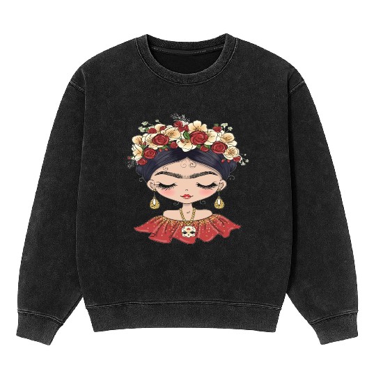 Frida Kahlo Mineral Wash Sweatshirts