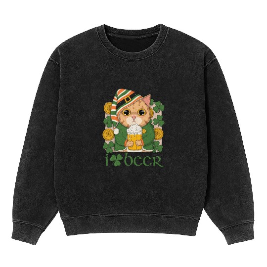 I Love Beer Mineral Wash Sweatshirts