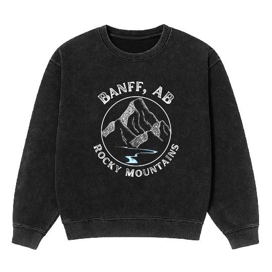 Banff Alberta Rocky Mountains Mineral Wash Sweatshirts
