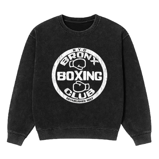 Bronx Boxing Club Squared Circle Distressed Mineral Wash Sweatshirts