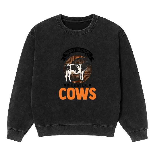 Cow Gift Farmer Cattle Breeder Cows Mineral Wash Sweatshirts