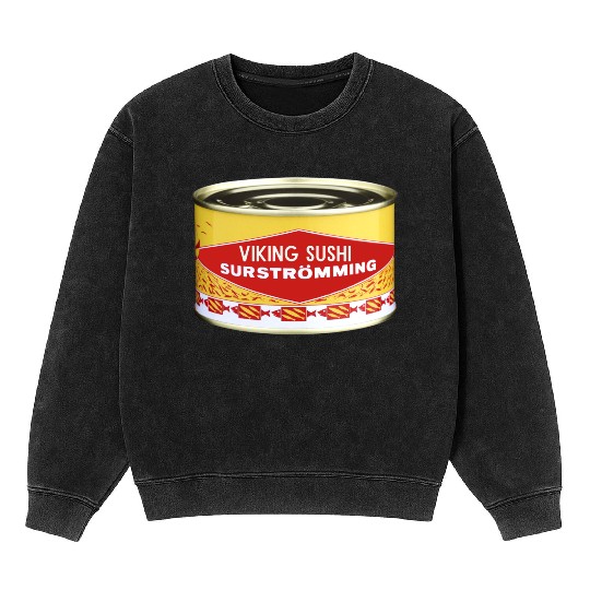 Viking Sushi, Swedish Food Mineral Wash Sweatshirts