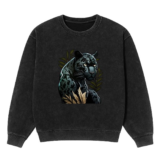 The power of the black panther Mineral Wash Sweatshirts