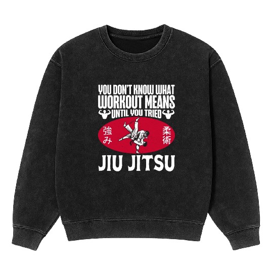 Brazilian Jiu Jitsu MMA Bjj Hugger Mineral Wash Sweatshirts