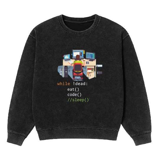 Computer Science Python Programmer Eat Code Sleep Mineral Wash Sweatshirts