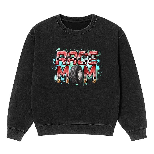 Race Mom Mineral Wash Sweatshirts