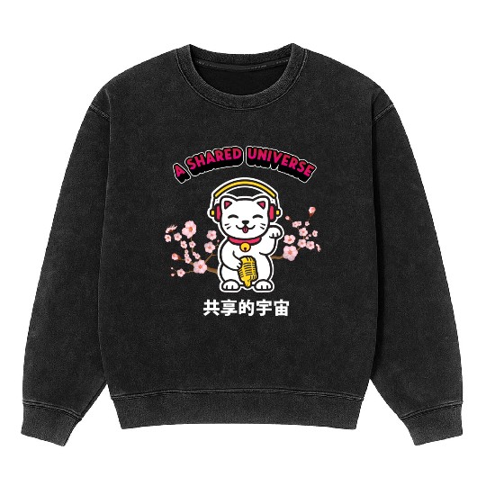 A Shared Universe Lucky Cat Mineral Wash Sweatshirts