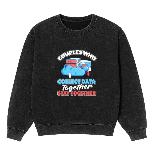 Data Scientist Data Analyst Couple Mineral Wash Sweatshirts