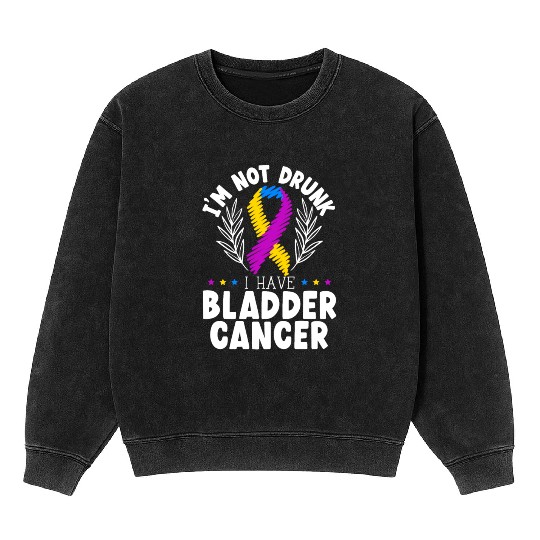 Bladder Cancer Warrior Bladder Cancer Awareness Mineral Wash Sweatshirts