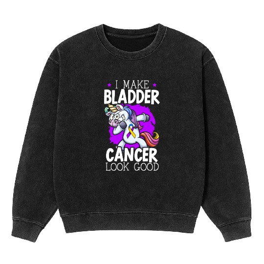 Bladder Cancer Warrior Bladder Cancer Awareness Mineral Wash Sweatshirts