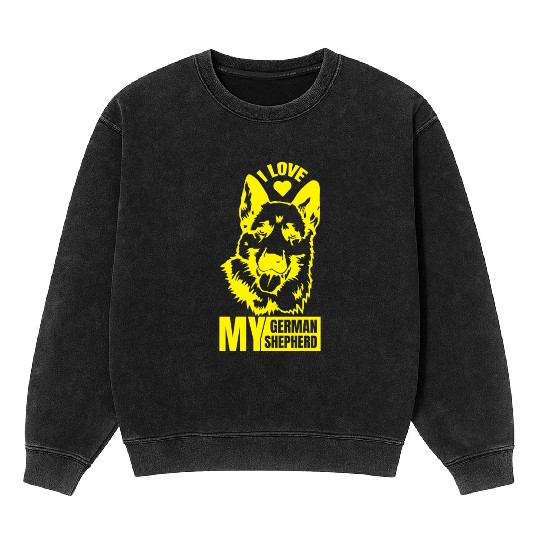 I love my German Shepherd Mineral Wash Sweatshirts