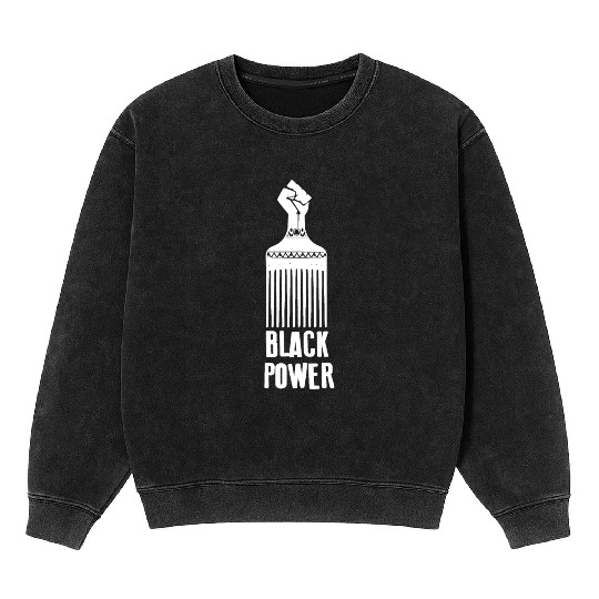Black Power Mineral Wash Sweatshirts