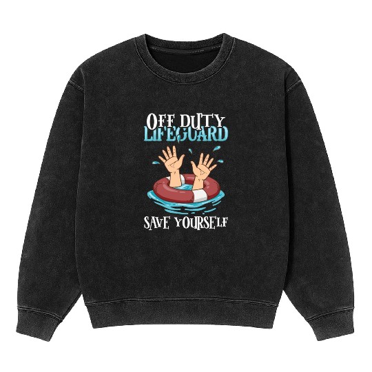 Swimmer Scuba Diving Lifeguard Water Sport Mineral Wash Sweatshirts