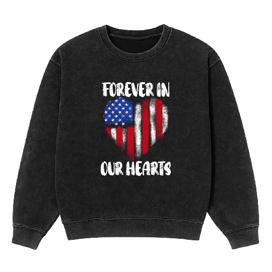 Patriotic Veteran USA Flag American Memorial Day Mineral Wash Sweatshirts