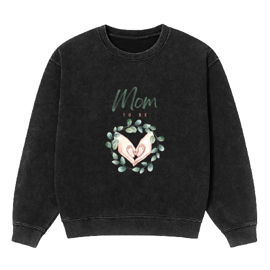 Mom To Be Mineral Wash Sweatshirts