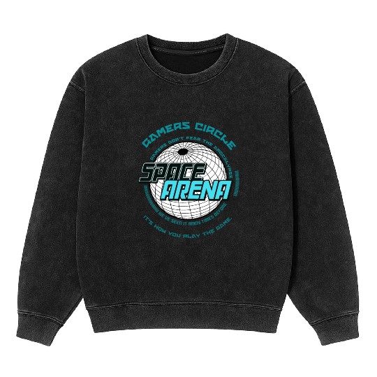 Space Arena - Gamer's Circle Mineral Wash Sweatshirts