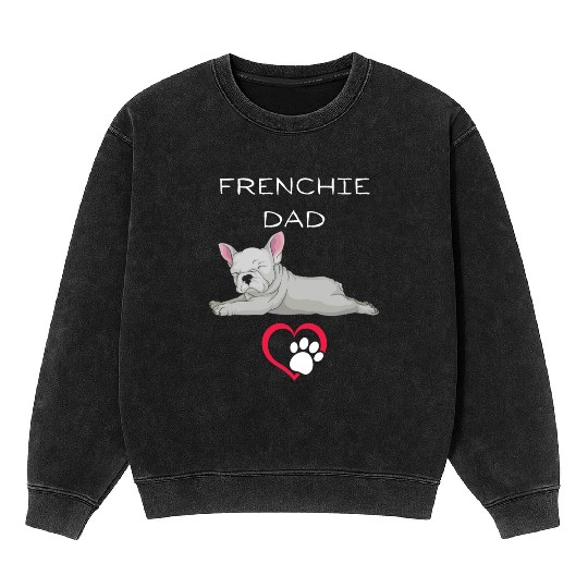 Frenchie Dad Classic Mineral Wash Sweatshirts