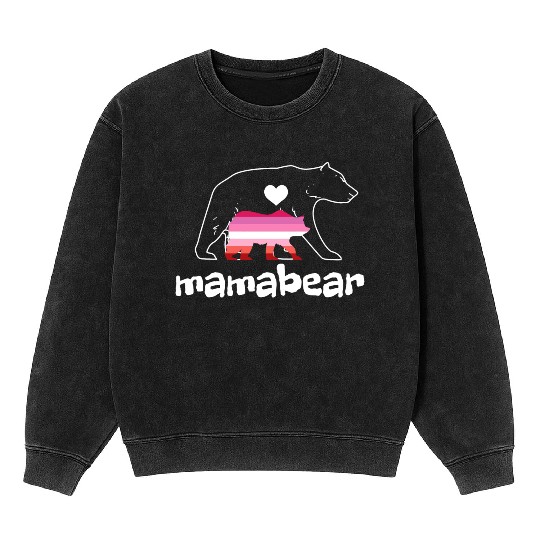 Lesbian Mamabear Mineral Wash Sweatshirts