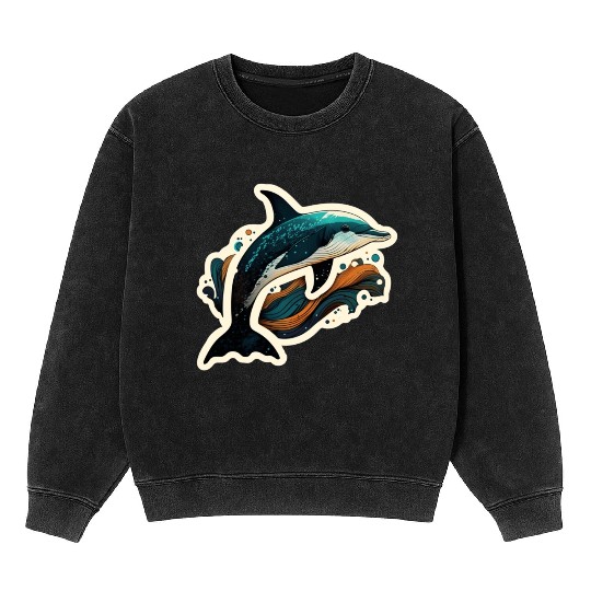 Dolphin Mineral Wash Sweatshirts
