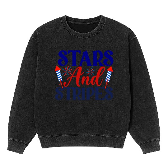 Stars And Stripes Mineral Wash Sweatshirts