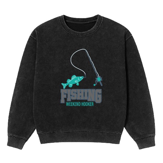 Fishing Dad Mineral Wash Sweatshirts