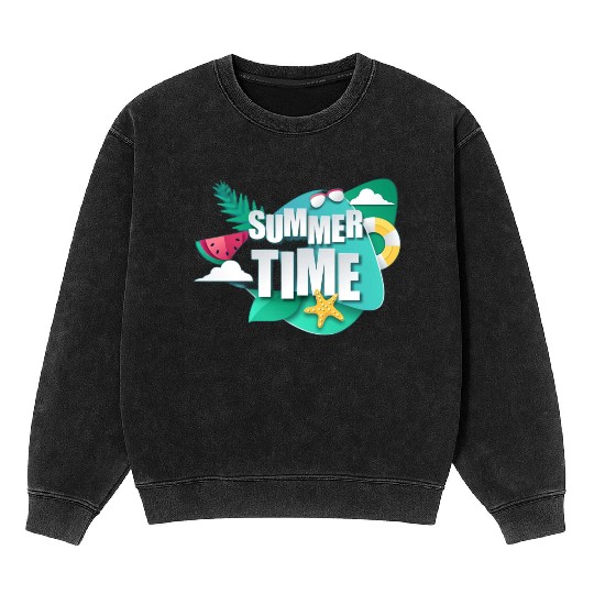 Summer Bliss in a Green Paradise: A Vibrant Portra Mineral Wash Sweatshirts