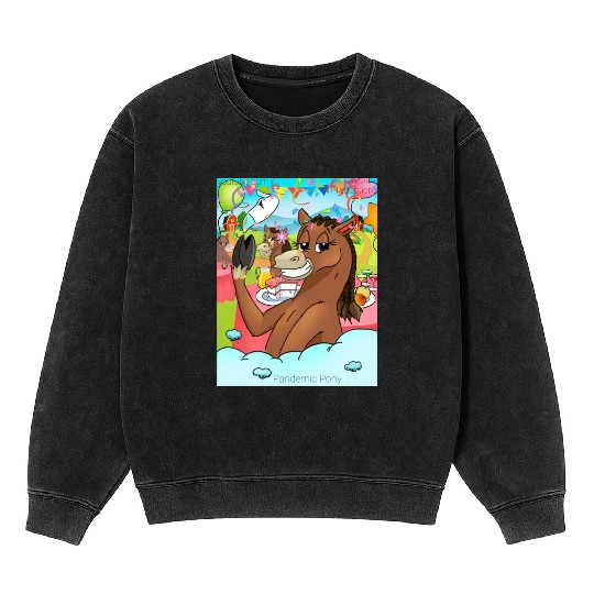 Pandemic Pony Mineral Wash Sweatshirts