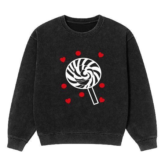 cute candy sweet lollipop lover Mineral Wash Sweatshirts