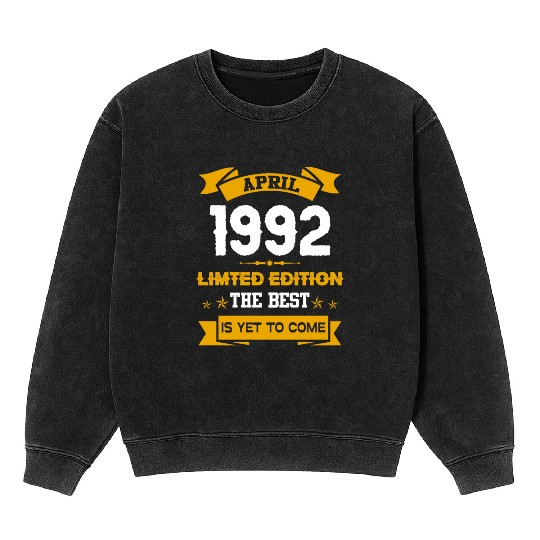 April 1992 Birthday Surprise Mineral Wash Sweatshirts