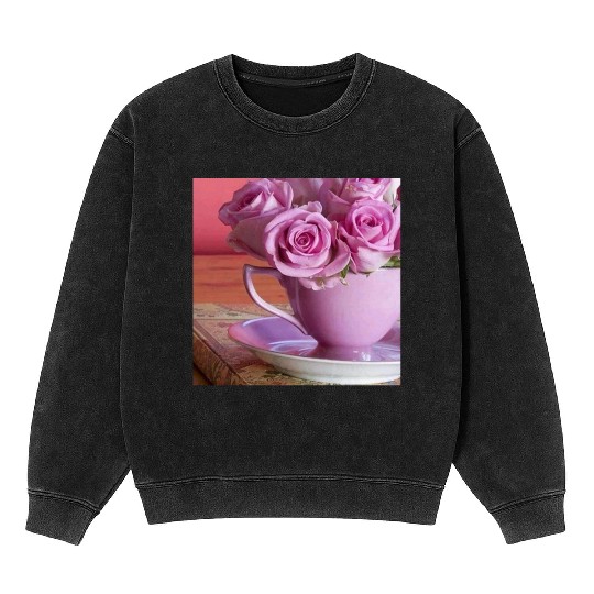 Beautiful Floral print Mineral Wash Sweatshirts