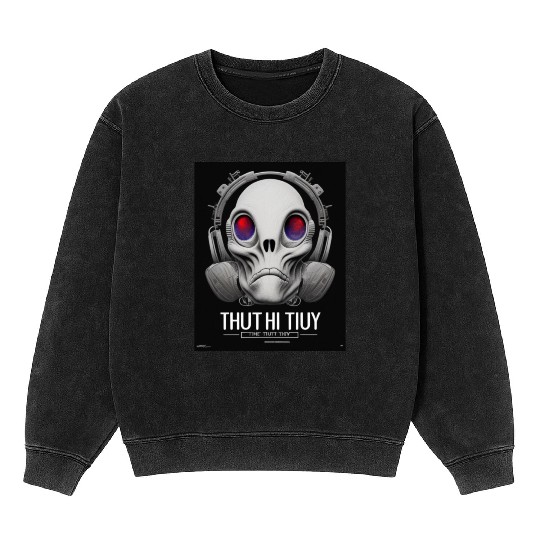 The Truth is Out There a design featuring alien Mineral Wash Sweatshirts