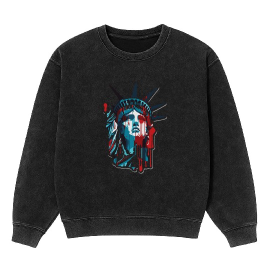 Color Drops Lady Liberty Mineral Wash Sweatshirts