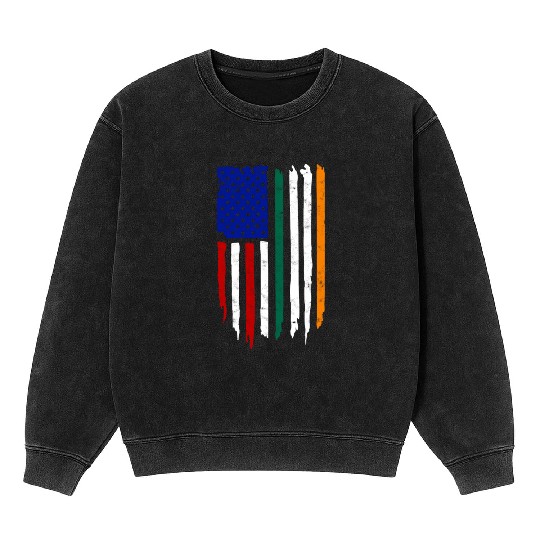 US Immigrant Indigenous USA Immigrants america Mineral Wash Sweatshirts