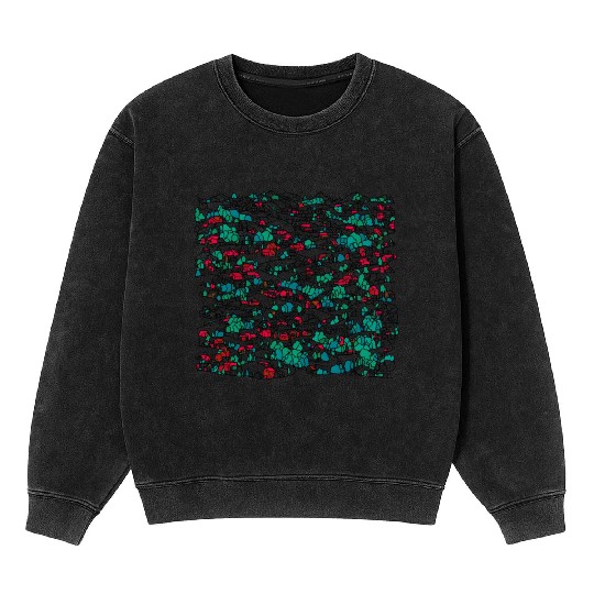 Abstract landscape Mineral Wash Sweatshirts