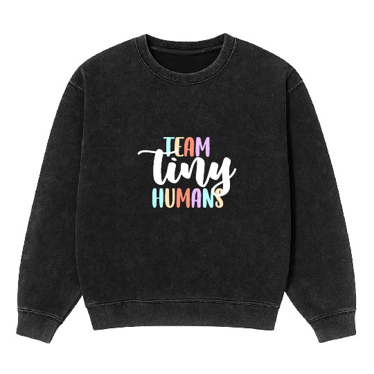 Nursing ICU Neonatal Team Tiny Humans NICU Nurse Mineral Wash Sweatshirts