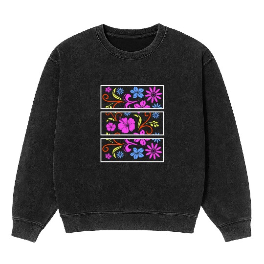 Aesthetic Gothic Punk Pastel Flower For Women Mineral Wash Sweatshirts