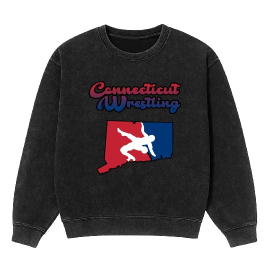 Connecticut Wrestling Mineral Wash Sweatshirts