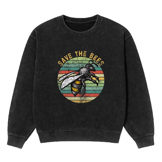 Save the Bees Harvest Succulent Gardening Grass N Mineral Wash Sweatshirts