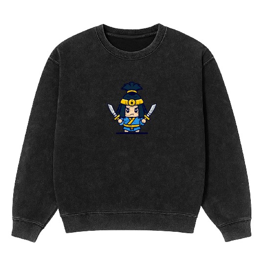 Samurai Japan Japanese fighter Mineral Wash Sweatshirts