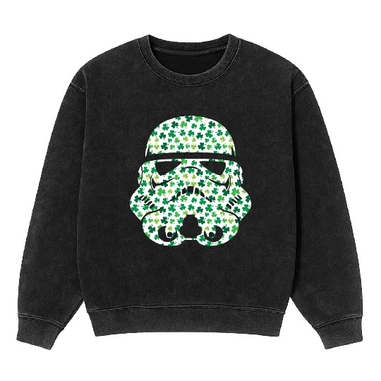 Stormtrooper Saint Patricks Day Mineral Wash Sweatshirts