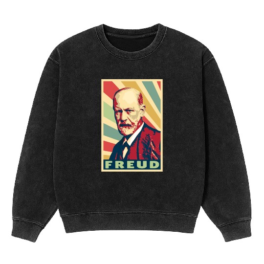 Sigmund Freud Vintage Colors Mineral Wash Sweatshirts