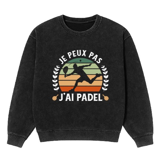 paddle tennis player Mineral Wash Sweatshirts