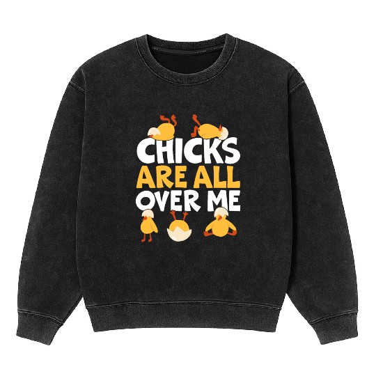Chicken Farmer Chicken Whisperer Farm Animal Mineral Wash Sweatshirts