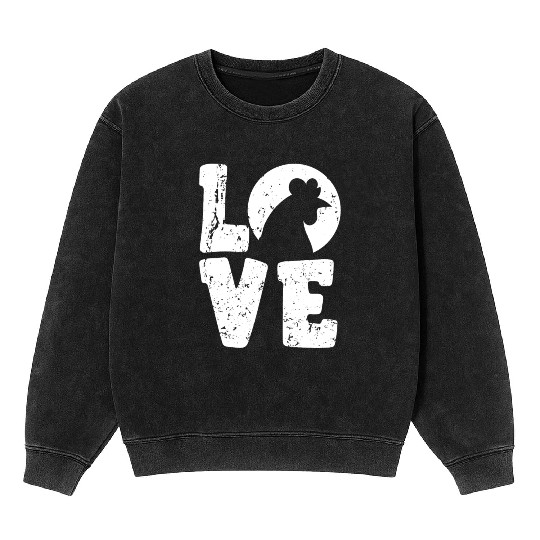 Chicken Farmer Chicken Whisperer Farm Animal Mineral Wash Sweatshirts